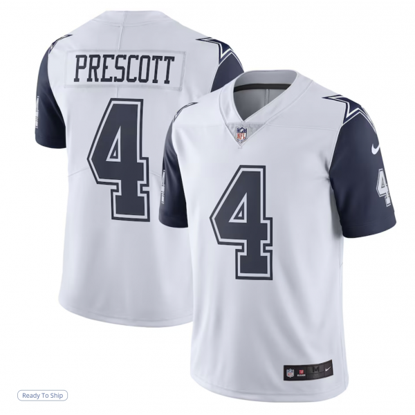 Men's Dallas Cowboys Dak Prescott White Nike Color Rush Limited Jersey