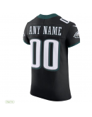 Men's Philadelphia Eagles Nike Black Alternate Elite Custom Jersey