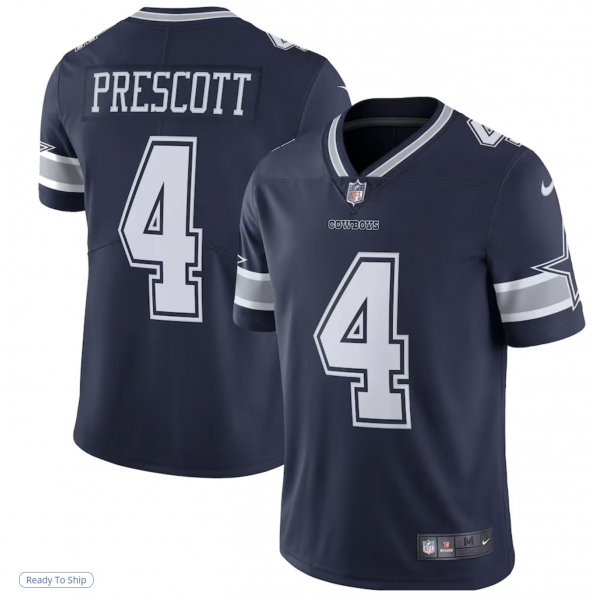Men's Dallas Cowboys Dak Prescott Nike Navy Limited Player Jersey