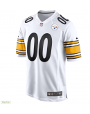 Men's Pittsburgh Steelers Nike White Game Custom Jersey Men's Pittsburgh Steelers Nike White Game Custom Jersey