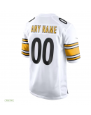 Men's Pittsburgh Steelers Nike White Game Custom Jersey Men's Pittsburgh Steelers Nike White Game Custom Jersey