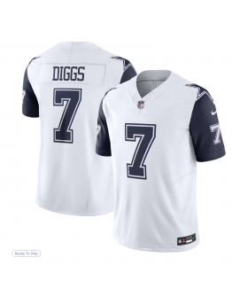 Men's Dallas Cowboys Trevon Diggs Nike White Limited Jersey