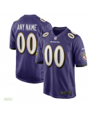 Men's Baltimore Ravens Nike Purple Custom Game Jersey Men's Baltimore Ravens Nike Purple Custom Game Jersey