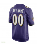 Men's Baltimore Ravens Nike Purple Custom Game Jersey Men's Baltimore Ravens Nike Purple Custom Game Jersey