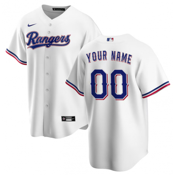 Men's Texas Rangers Nike White Home Replica Custom Jersey Men's Texas Rangers Nike White Home Replica Custom Jersey