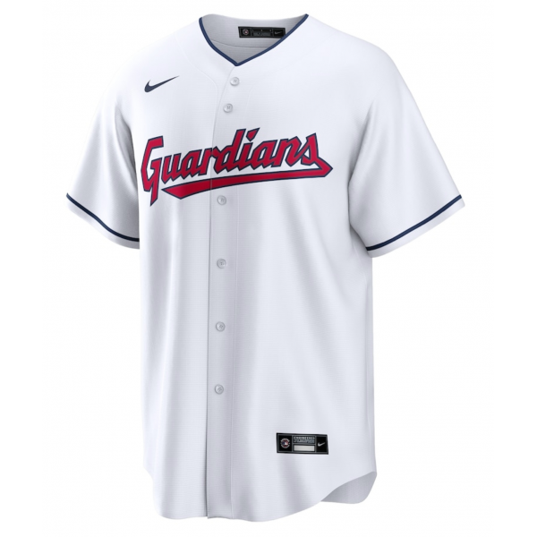 Men's Cleveland Guardians Nike White Replica Custom Jersey Men's Cleveland Guardians Nike White Replica Custom Jersey