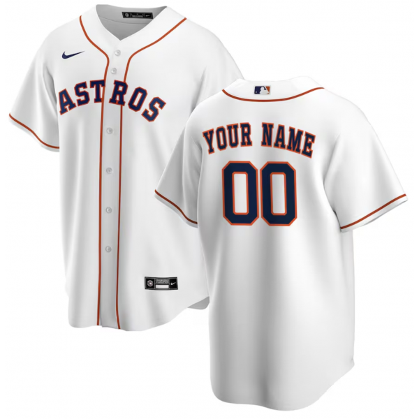 Men's Houston Astros Nike White Home Replica Custom Jersey Men's Houston Astros Nike White Home Replica Custom Jersey