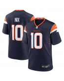 Men's Denver Broncos Bo Nix Nike Navy Alternate Game Jersey Men's Denver Broncos Bo Nix Nike Navy Alternate Game Jersey