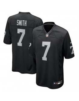 Men's Las Vegas Raiders Geno Smith Nike Black Game Player Jersey