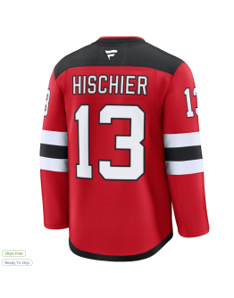 Men's New Jersey Devils Nico Hischier Fanatics Red Home Premium Jersey