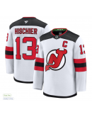 Men's New Jersey Devils Nico Hischier Fanatics White Away Premium Jersey
