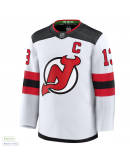 Men's New Jersey Devils Nico Hischier Fanatics White Away Premium Jersey