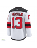 Men's New Jersey Devils Nico Hischier Fanatics White Away Premium Jersey