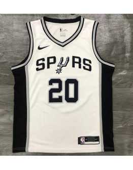 Men's San Antonio Spurs Manu Ginobli White NBA Game Jersey
