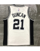 Men's San Antonio Spurs Tim Duncan White NBA Game Jersey