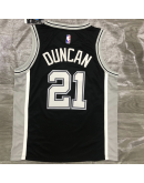 Men's San Antonio Spurs Tim Duncan Black NBA Game Jersey