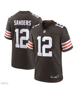 Men's Cleveland Browns Shedeur Sanders Nike Brown 2025 NFL Draft Game Jersey