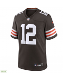Men's Cleveland Browns Shedeur Sanders Nike Brown 2025 NFL Draft Game Jersey
