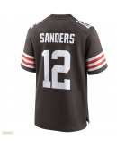Men's Cleveland Browns Shedeur Sanders Nike Brown 2025 NFL Draft Game Jersey