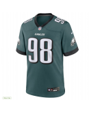 Men's Philadelphia Eagles Jalen Carter Nike Midnight Green Team Game Jersey