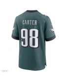 Men's Philadelphia Eagles Jalen Carter Nike Midnight Green Team Game Jersey