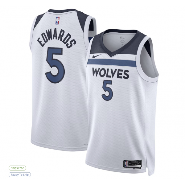 Unisex Minnesota Timberwolves Anthony Edwards Nike White Swingman Jersey - Association Edition
