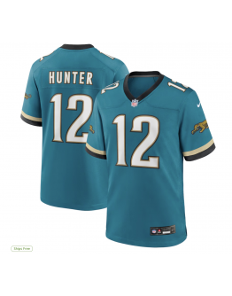 Men's Jacksonville Jaguars Travis Hunter Nike Teal 2025 NFL Draft First Round Pick 2nd Alternate Game Jersey