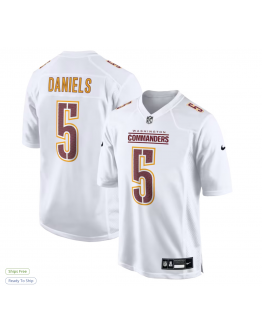 Men's Washington Commanders Jayden Daniels Nike Tundra White Fashion Jersey