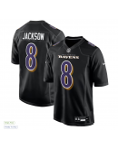 Men's Baltimore Ravens Lamar Jackson Nike Carbon Black Fashion Jersey