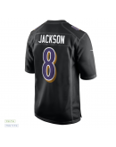 Men's Baltimore Ravens Lamar Jackson Nike Carbon Black Fashion Jersey