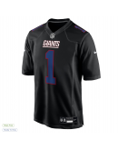 Men's New York Giants Malik Nabers Nike Carbon Black Fashion Jersey