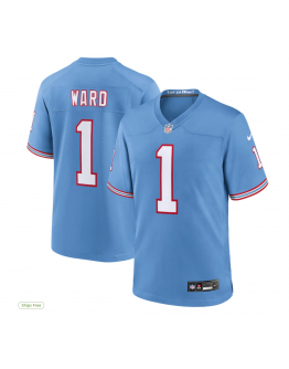 Men's Tennessee Titans Cameron Ward Nike Light Blue 2025 NFL Draft First Round Pick 2nd Alternate Game Jersey