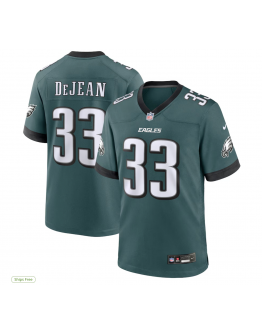 Men's Philadelphia Eagles Cooper DeJean Nike Green Game Jersey
