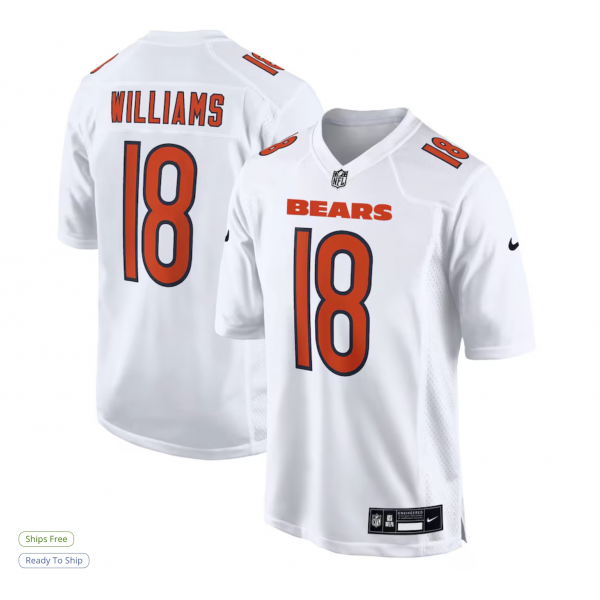 Men's Chicago Bears Caleb Williams Nike Tundra White Fashion Jersey