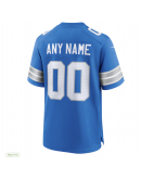 Men's Detroit Lions Nike Blue Custom Game Jersey