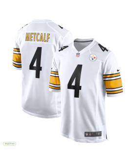 Men's Pittsburgh Steelers DK Metcalf Nike White Game Player Jersey