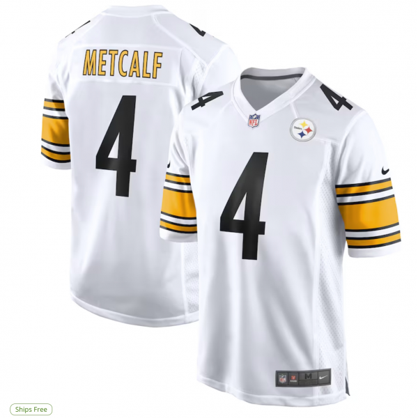 Men's Pittsburgh Steelers DK Metcalf Nike White Game Player Jersey