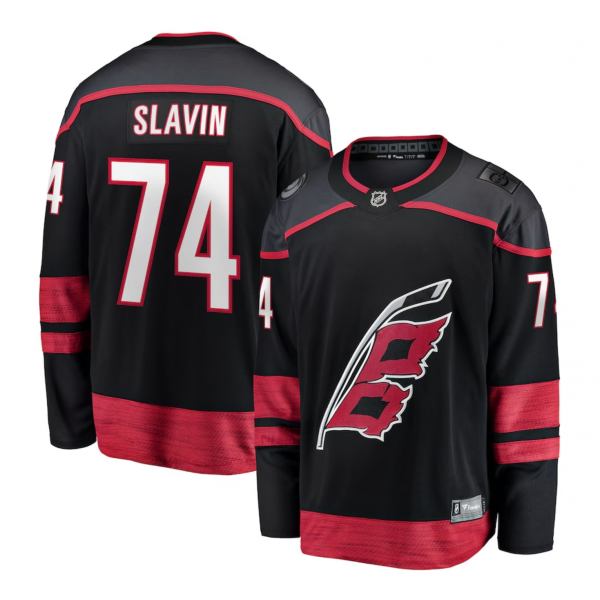 Men's Carolina Hurricanes Jaccob Slavin Fanatics Black Home Breakaway Player Jersey