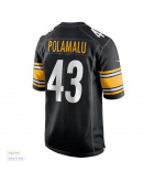 Men's Pittsburgh Steelers Troy Polamalu Nike Black Retired Player Game Jersey