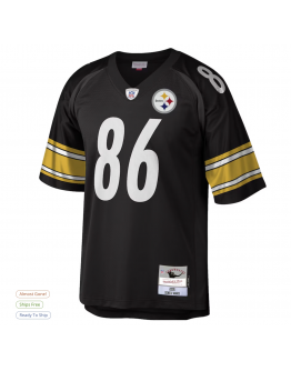 Men's Pittsburgh Steelers Hines Ward Mitchell & Ness Black Replica Jersey