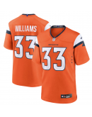 Men's Denver Broncos Javonte Williams Nike Orange Mile High Collection Game Jersey
