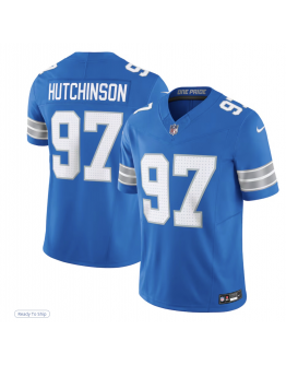 Men's Detroit Lions Aidan Hutchinson Nike Blue Limited Jersey