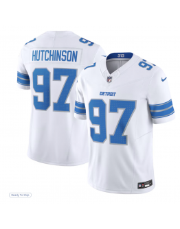 Men's Detroit Lions Aidan Hutchinson Nike White Limited Jersey