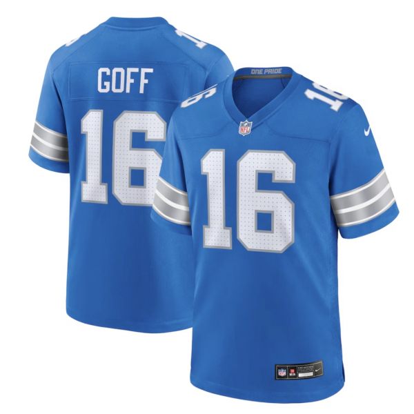 Men's Detroit Lions Jared Goff Nike Blue Game Jersey Men's Detroit Lions Jared Goff Nike Blue Game Jersey