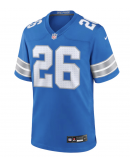 Men's Detroit Lions Jahmyr Gibbs Nike Blue Game Jersey Men's Detroit Lions Jahmyr Gibbs Nike Blue Game Jersey
