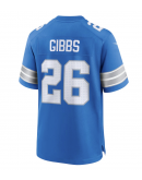 Men's Detroit Lions Jahmyr Gibbs Nike Blue Game Jersey Men's Detroit Lions Jahmyr Gibbs Nike Blue Game Jersey