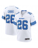 Men's Detroit Lions Jahmyr Gibbs Nike White Game Jersey