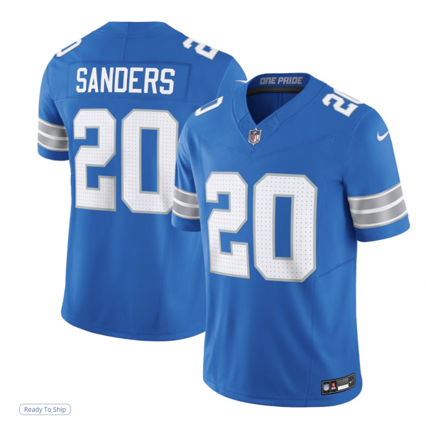 Men's Detroit Lions Barry Sanders Nike Blue Limited Jersey