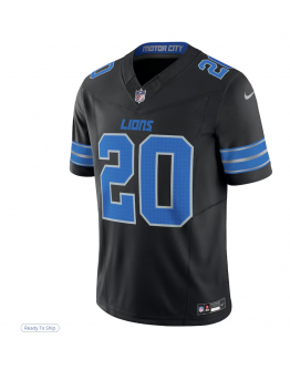 Men's Detroit Lions Barry Sanders Nike Black 2nd Alternate Limited Jersey