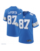 Men's Detroit Lions Sam LaPorta Nike Blue Game Jersey Men's Detroit Lions Sam LaPorta Nike Blue Game Jersey